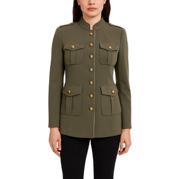 White House Black Market Jackets & Blazers - White House Black Market Dark Green Military Topper Jacket EUC  XS Petite